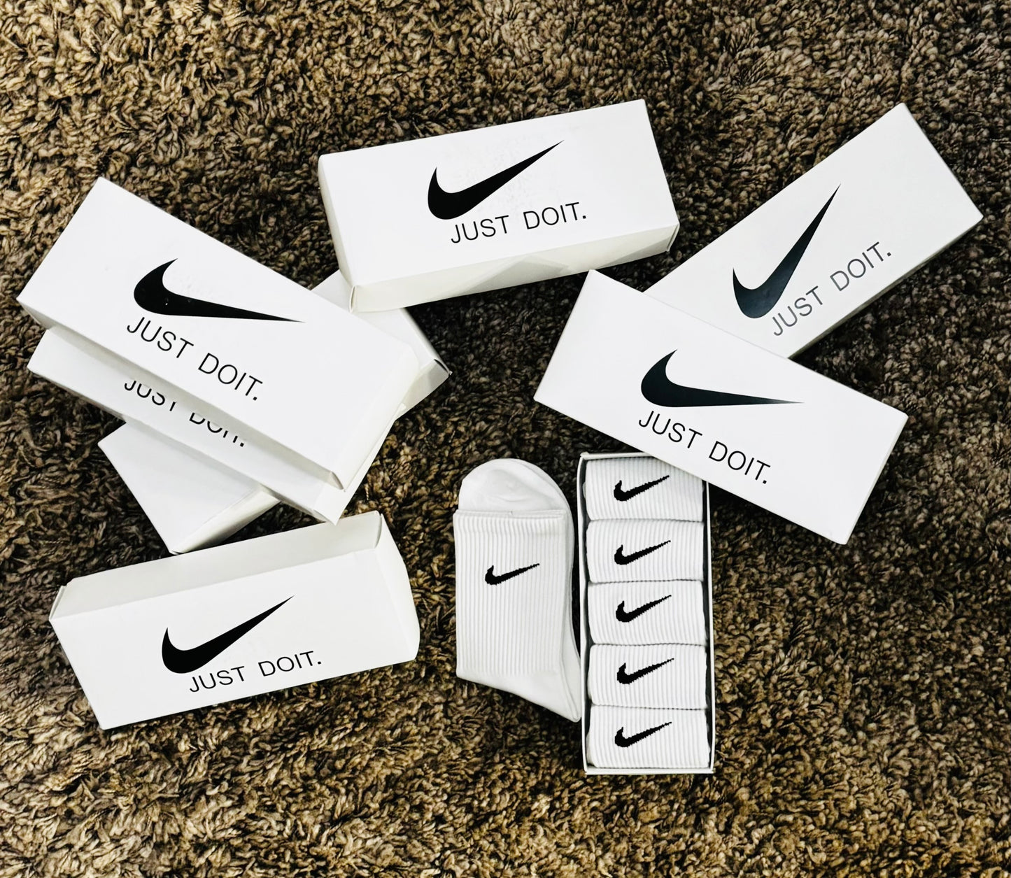 5 Pairs N¡ke Socks Everyday Mens Womens Crew Socks Dri-Fit Sports Cushioned UK