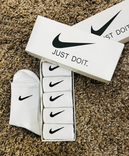 5 Pairs N¡ke Socks Everyday Mens Womens Crew Socks Dri-Fit Sports Cushioned UK